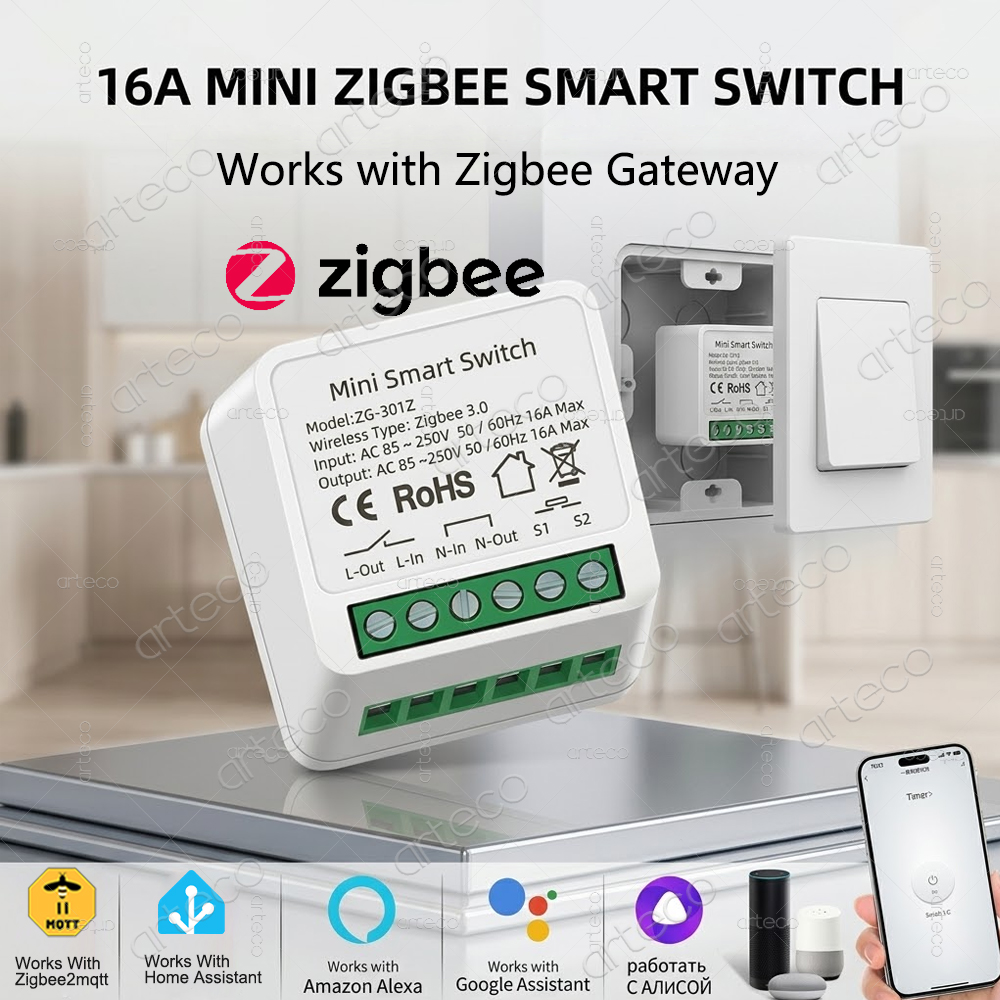 미니 지그비 3.0 스마트 스위치 16A 미니 모듈 D - Diy Home Automation Hub 리뷰 및 가격